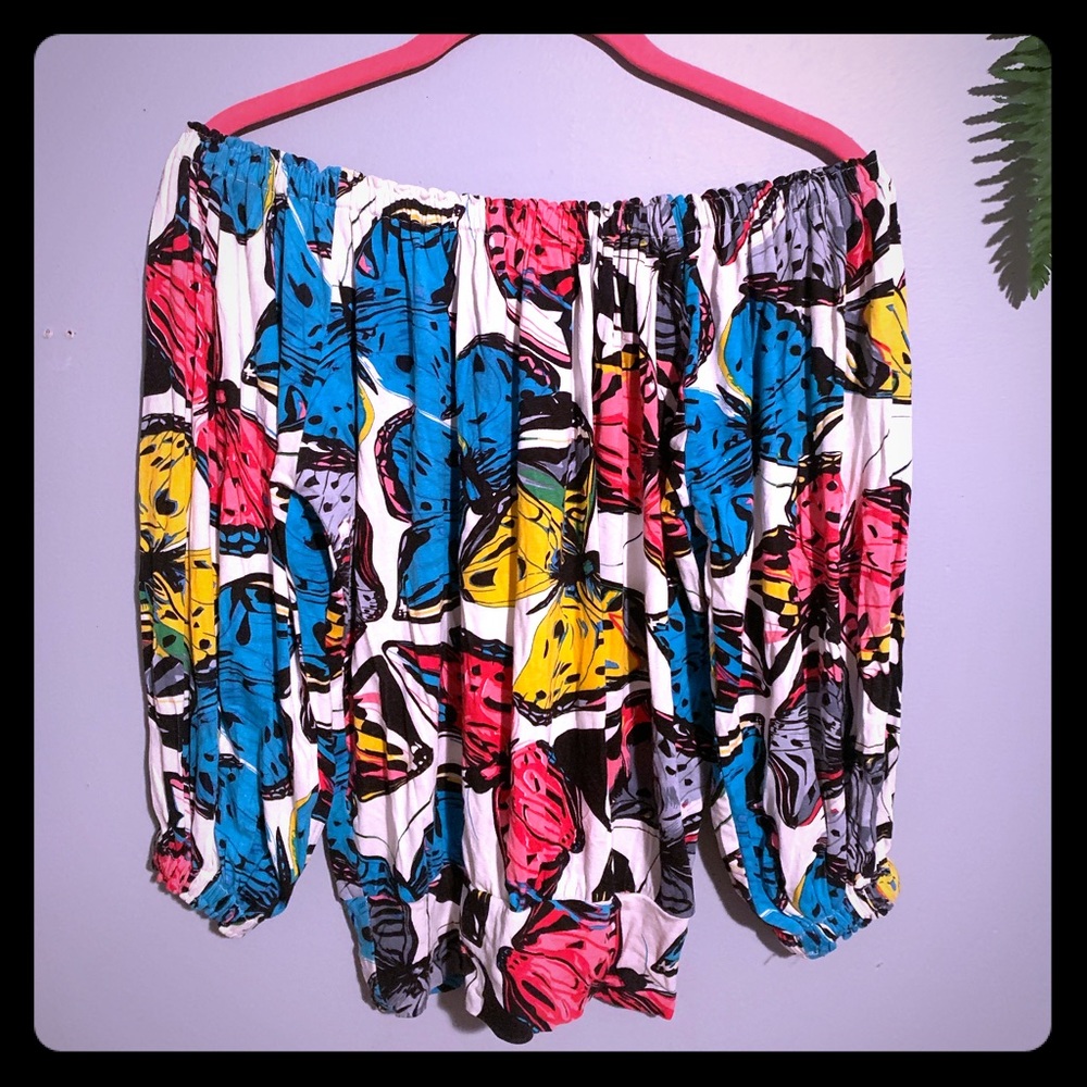 Butterfly off the shoulder top